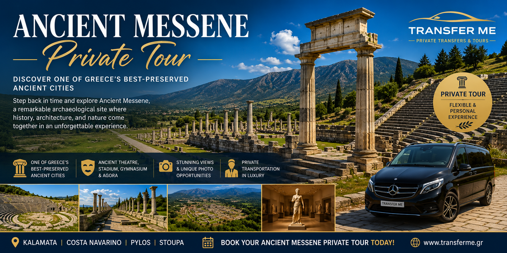 Ancient Messene Private Tour from Kalamata & Costa Navarino